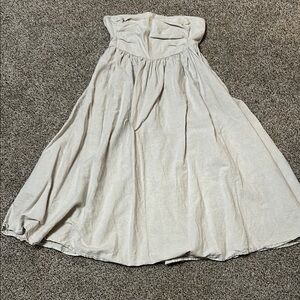 Elegant Cream Strapless Dress Banana Republic